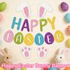 1/3/5PCS New Easter Decoration Banner Easter Pulling Flag Happy Easter Rabbit Party Background Decoration Pulling Flag