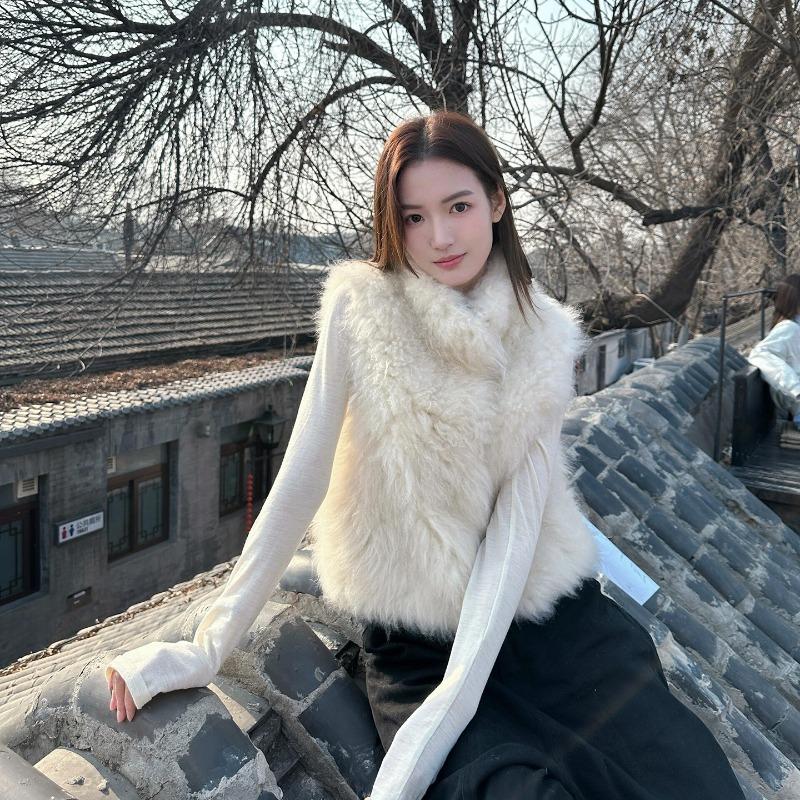 Winter Imitation Fox Fluffy Short Vest Feeling Thousand Gold Fur Jacket Fluffy Vest