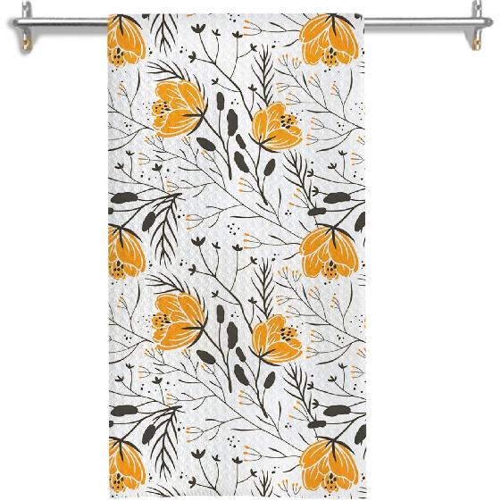 Sage Green Eucalyptus Kitchen Towels, Botanical Decor Dish Tea Towels for Kitchen, Sage Green Botanical Floral Hand Towels for Bathroom Decor, Floral-e