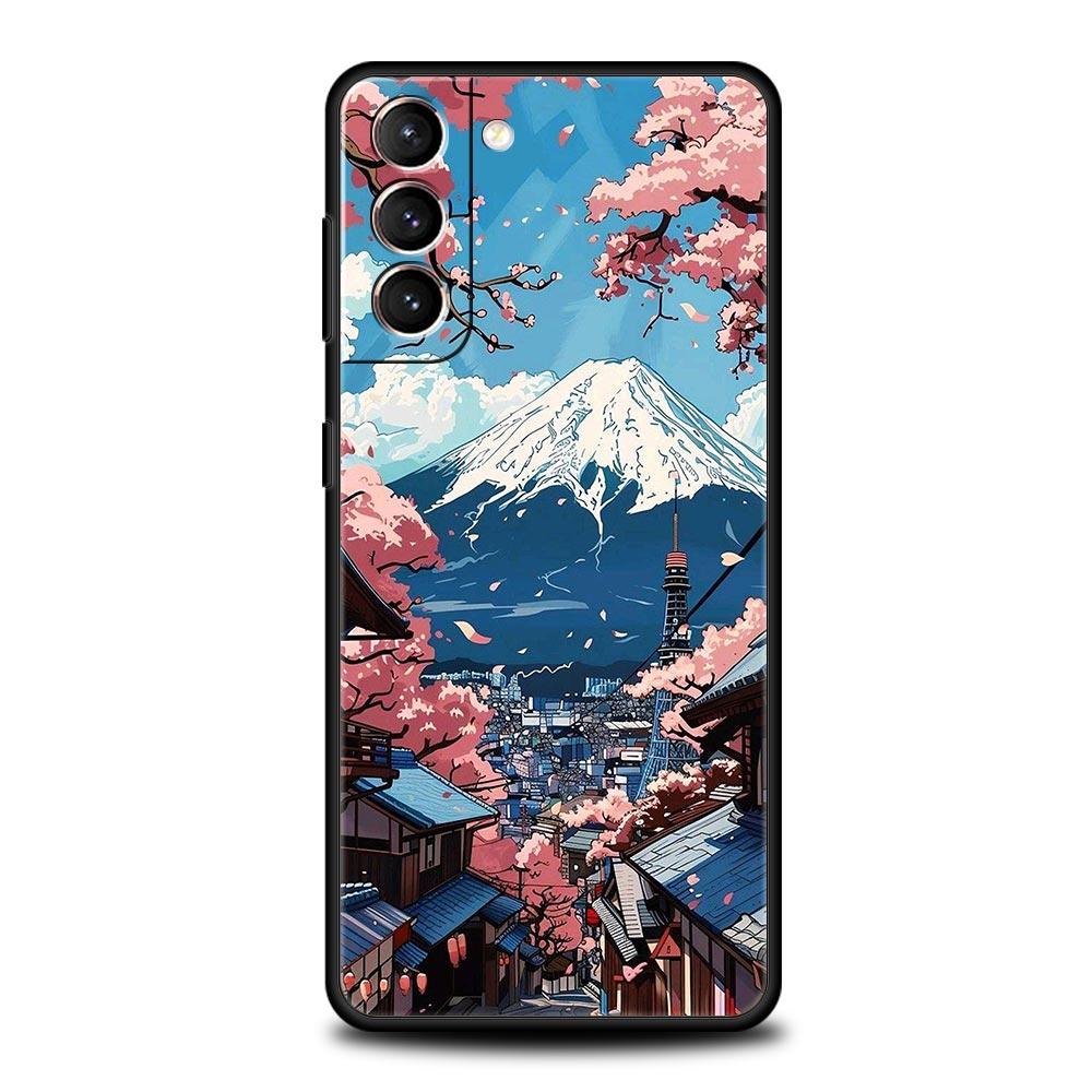 Landscape Japan Series Scenery Phone Case For Samsung Galaxy S25 S24 S23 S22 S20 Ultra S21 FE 5G S10 Plus S10E Soft TPU Cover