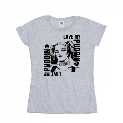 

DC Comics Womens/Ladies Suicide Squad Harley Love Puddin Cotton T-Shirt XXL білий