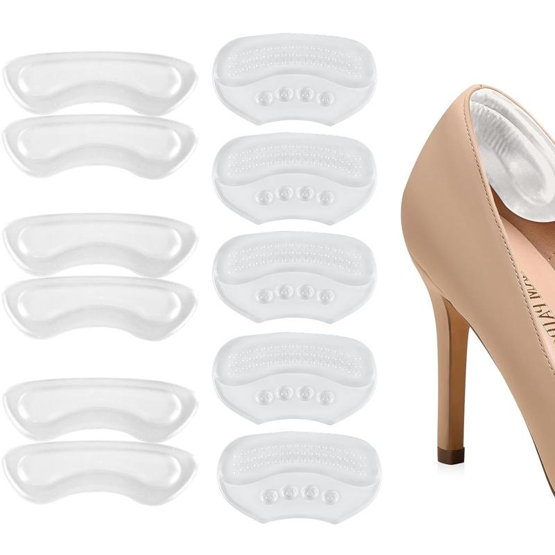 Adesivi per talloni in silicone Donna Uomo Alleviamento Cuscino per scarpe Cuscinetti per talloni in gel Scarpe troppo grandi Inserti antiscivolo Protezione per tallone