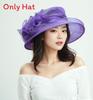 Floral Pattern Retro Large Brim Hat With Uv Sunshade For Beach And Garden Wear