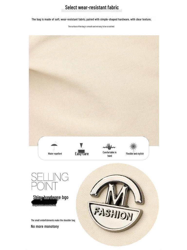 2025 Nylon Multifunctional Shoulder Bag - Solid Color Crossbody Handbag