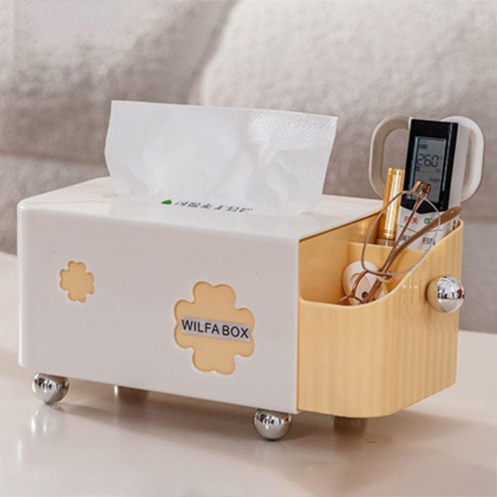 Large Capacity Desktop Storage Box Space Saving Napkin Dispenser Creative Tissue Box  Office