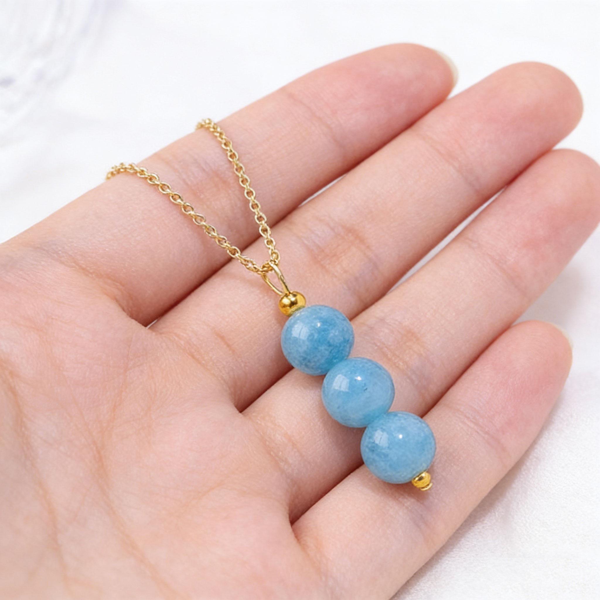 

1pc Natural Stone Bead Necklace Amethysts Tiger Eye Crystal Pendant Necklace for Women Jewelry Gift аквамарин