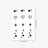Tatuaggio Adesivo Dita Stella Vento Oscuro Amore Impermeabile Duraturo Femminile Mini Fiamma Amore Stella Nera Adesivo