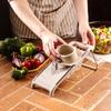 KINGHOFF KH-2006 Mandoline Slicer, Stainless Steel, Adjustable Thickness, Gray, 30x13.5x11.5cm, with Pusher