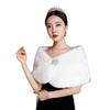 Plus Size Fleece Lined Faux Fur Bridal Cheongsam Shawl - Warm Formal Autumn/Winter Outerwear
