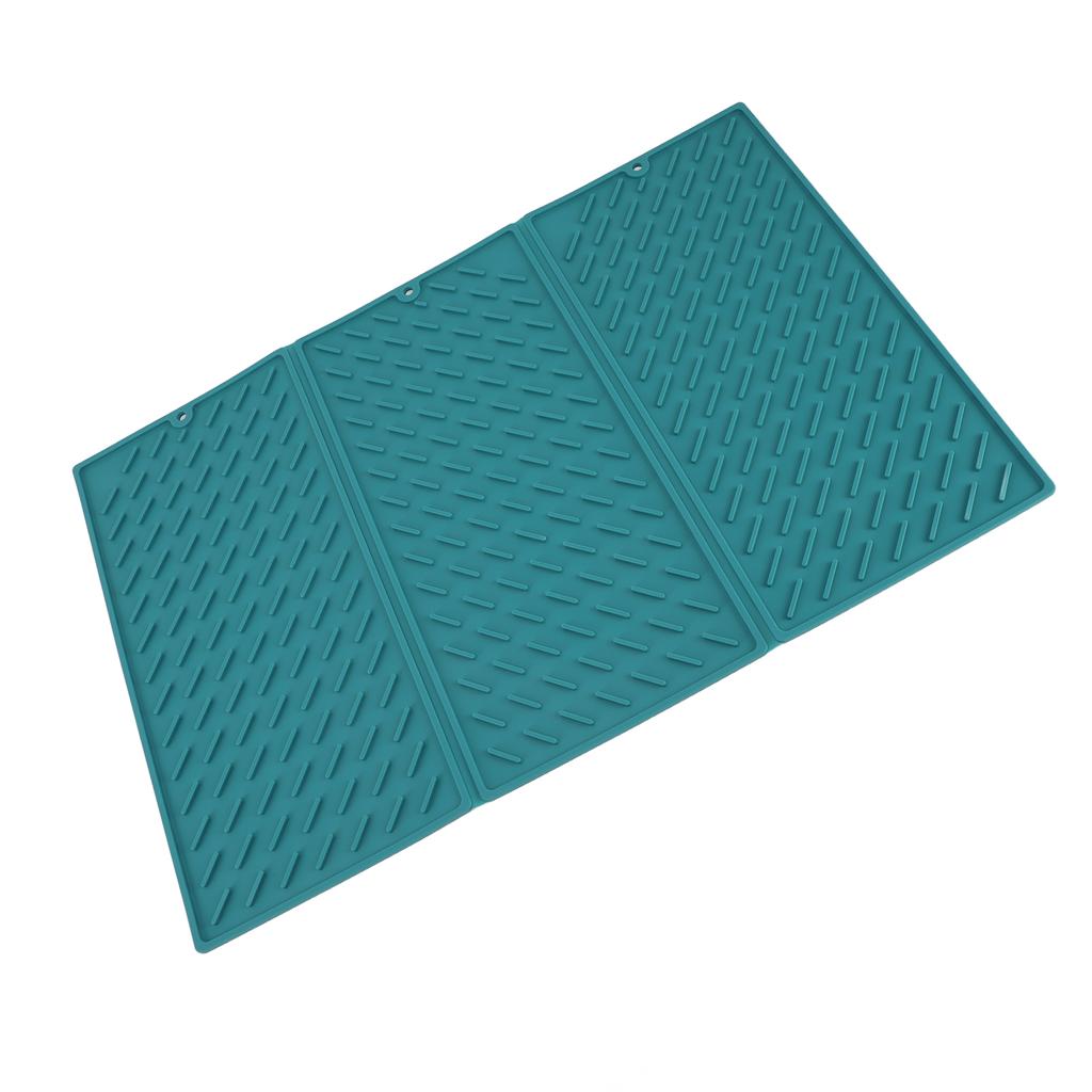Tappetino Asciugatura Pieghevole a 3 Pieghe in Silicone Asciugatura Rapida Impermeabile Riutilizzabile Tappetino Asciugatura per Cucina Bagno