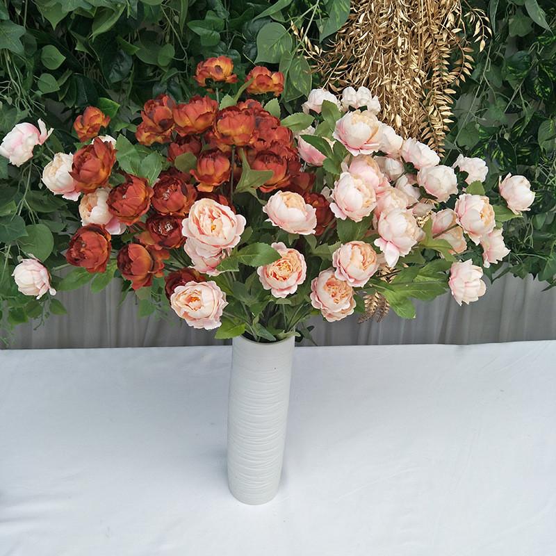 Artificial Peony Flowers Stems For Wedding Party Home Hotel Photography Props