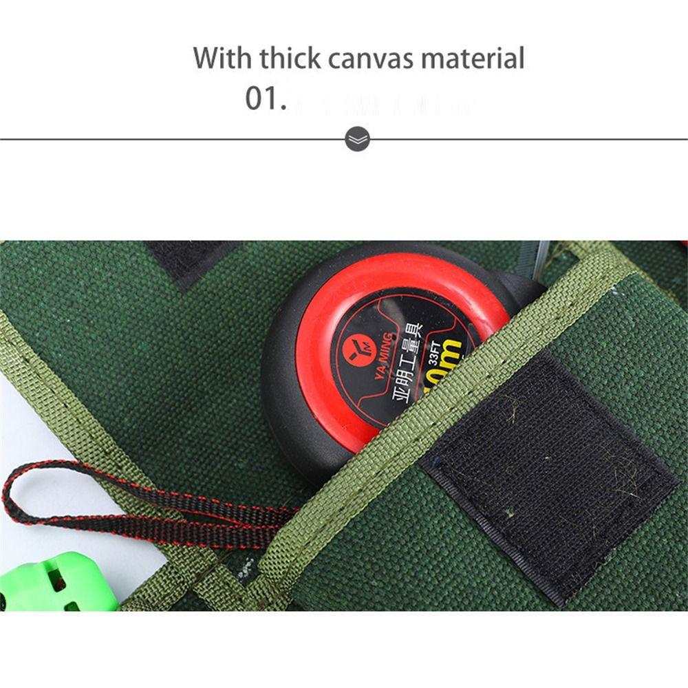 Durable Waist Bag Multi-Pocket Tool Pouch Bag Tool Bags Repair Tool Kit Screwdriver Kit Holder