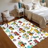 Cartoon Kids Bedroom Area Rugs Decorative Carpet with Playful Truck Illustration for Cozy Bedroom Spaces Carpets Home Decor Rug