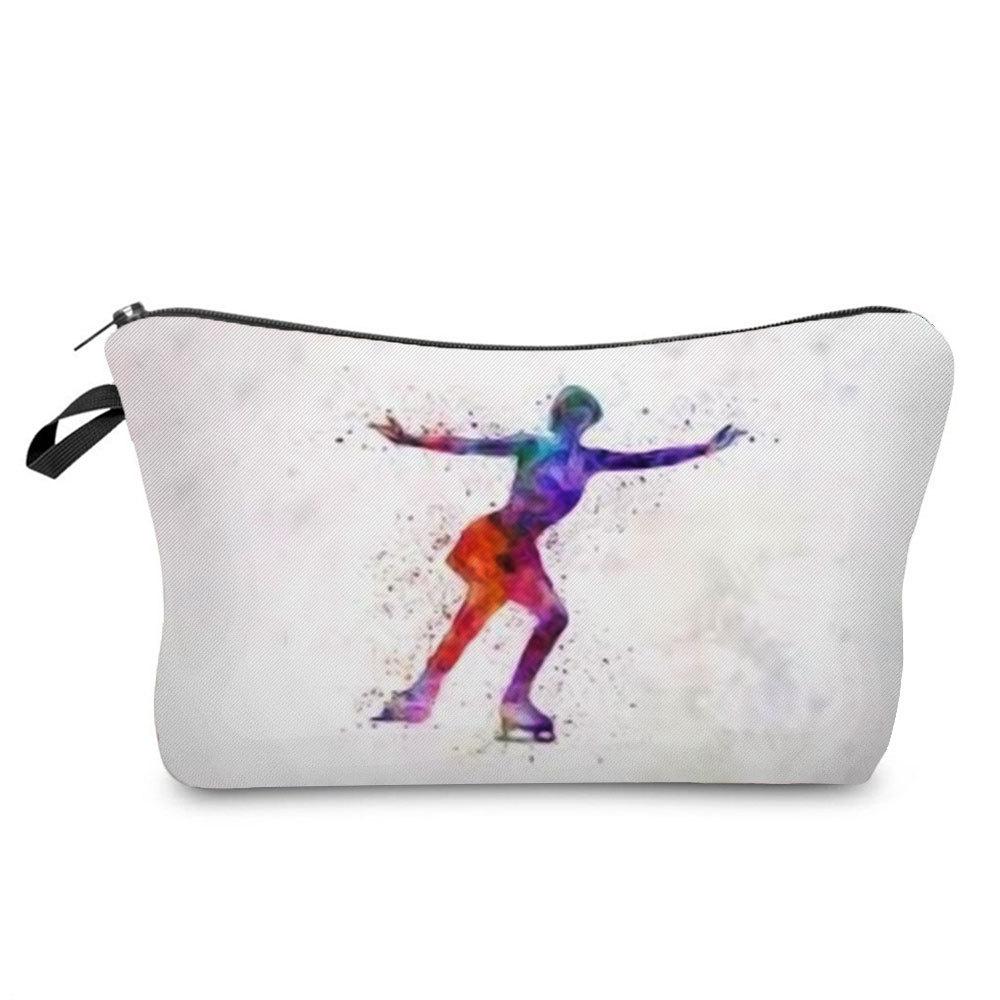 Women Gymnastics Print Cosmetic Bag Toiletries Organize Travel Storage Case  6391 KTB