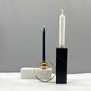 Nordic Modern Light Luxury Marble Metal Candle Holder Model Room Villa Decoration Ornaments Retro Creative Candle Holder
