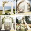 Ivory Chiffon Table Runner Sheer Fabric Curtain Drapes Romantic Wedding Arch for Thanksgiving Christmas Bridal Shower Decoration