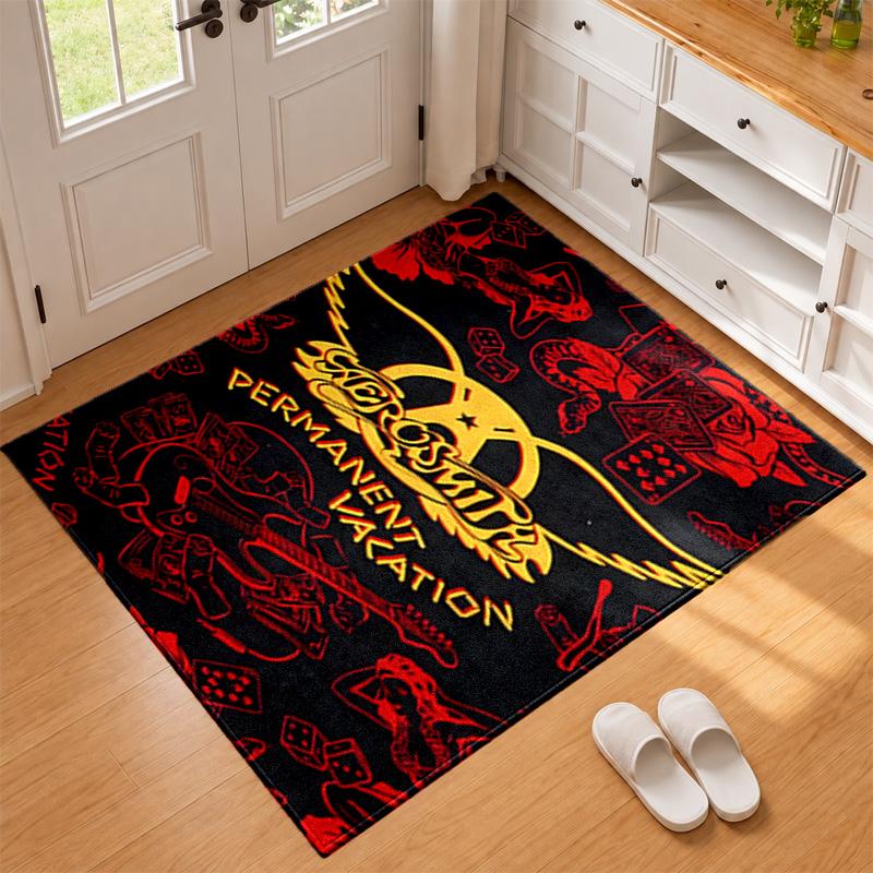 Aerosmith Carpet Door Mat for Living Room or Bedroom Protective Mat Under Chair Office Decoration Christmas Gift Birthday Present