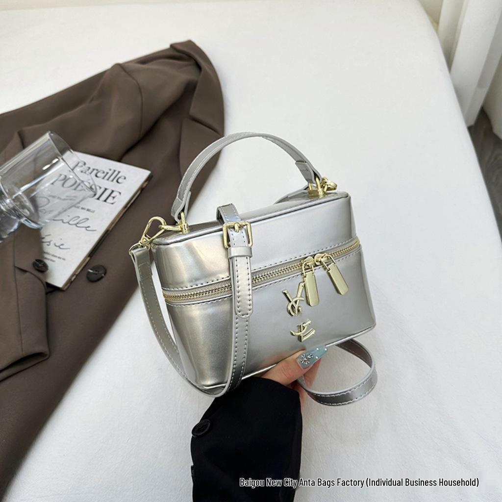 Luxuriöse glänzende Handtasche 25: Trendige Crossbody Nische Schultertasche