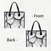 Crack Pattern Tote Bag for Daily Use