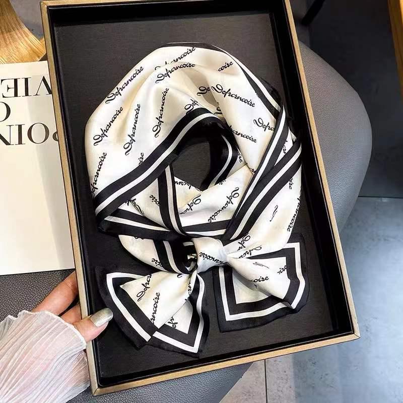 Korean Style Versatile Long Silk Ribbon Scarf