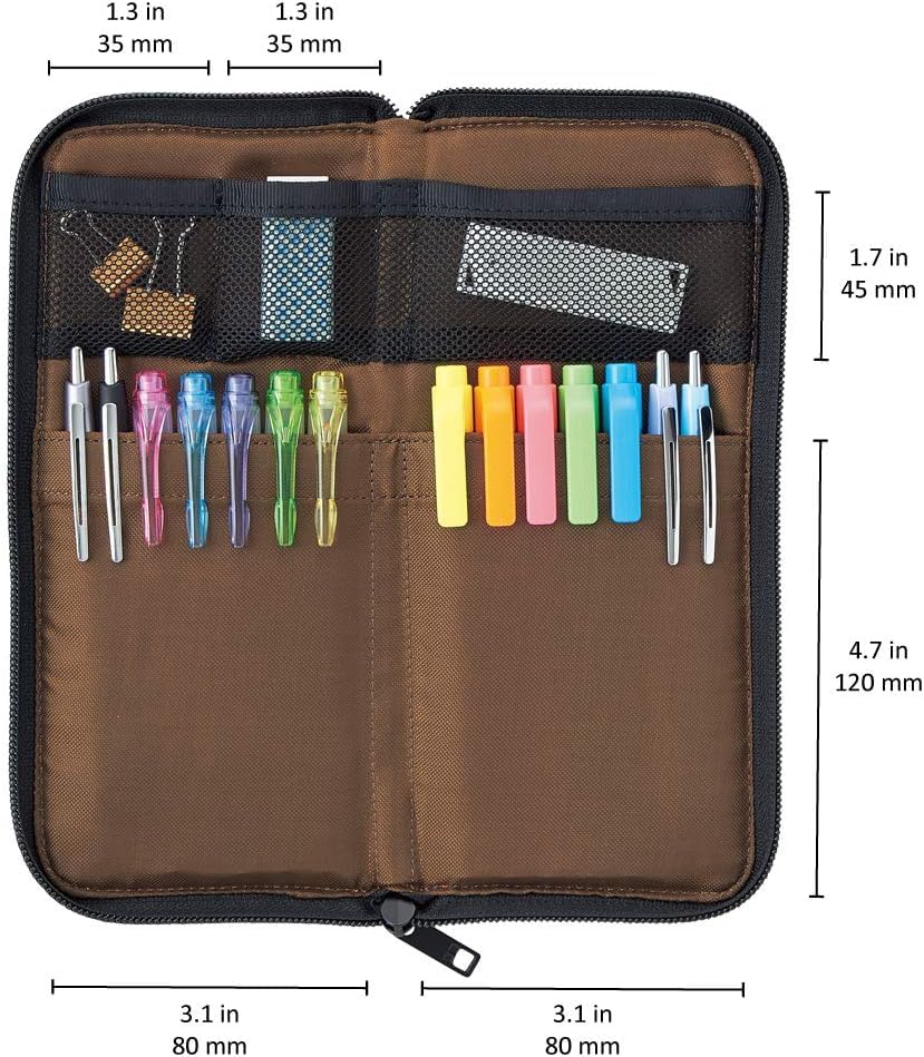 LIHIT LAB Pen Flat Case, Type, Indigo, A7652-11