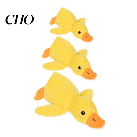 Non-toxic Dog Chew Toy Toys Duck Shape with Sound Soft Waffle Fabric Safe Odor-Free Interactive Stress Relief Plush for Home Soothing