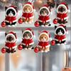 8Pcs Cute Cat Christmas Outfit Wooden Hanging Pendants Holiday Ornaments Xmas Tree Home Garden Party Decor Festival Gift Supplie