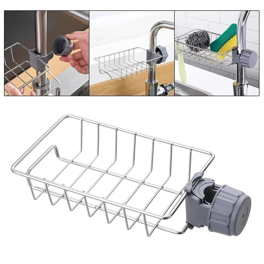 Multi-functional Sink Drain Rack Stainless Steel Storage Function Sponge Storage Rack Drainer Function Soap Drainer