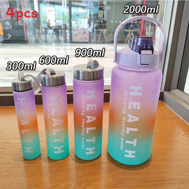 Space Cup 4piece Set With Gradient Plastic Material And Portable Design For Sports