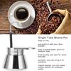304 Verdickter Stahl Espressokocher Kaffeekanne Herdplatten-Espressokocher Outdoor Tragbare Nutzung