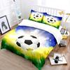 Soccer Ball On Colorful Background Bedding Set For Kids Luxury Gift 3Pcs Digital Print Comforter Set Soft Comfortable Breathable
