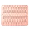 40 X 30 Cm Silicone Dish Draining Mat Heat Resistant Dish Rack Mat Rectangle Drip Mat for Dishes for Kitchen Counter