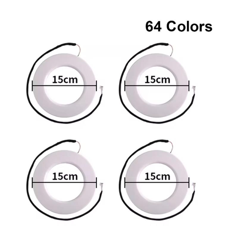 18/22 In 1 Car Hidden Ambient Light Neon Symphony RGB Rainbow Backlight Smoke Matt Black Acrylic Ambient Matt Lamp 12V Dual Zone