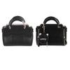 Damen Handtasche mit Schultergurt Münzbörse PU Leder Reißverschluss Mehrzweck Handtasche Stilvolle Umhängetasche Schwarz Kostenlos