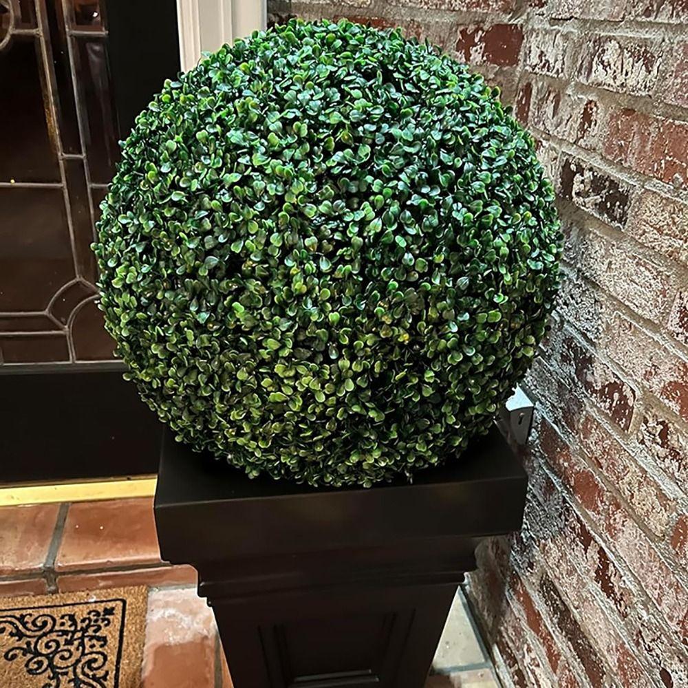 Multi-Size Artificial Green Grass Ball Green Purple Greenery Plants Ball  Indoor Outdoor