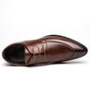 Men's Pointed Leather Shoes Business Dress Shoes Plus Size Derbies Leather Shoes
