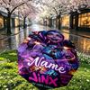 Custom Name Personalized Jinx Print Umbrella, Auto Open Close, 8‑Rib Sturdy Frame, Commute Camping Hiking Use, Birthday Gift