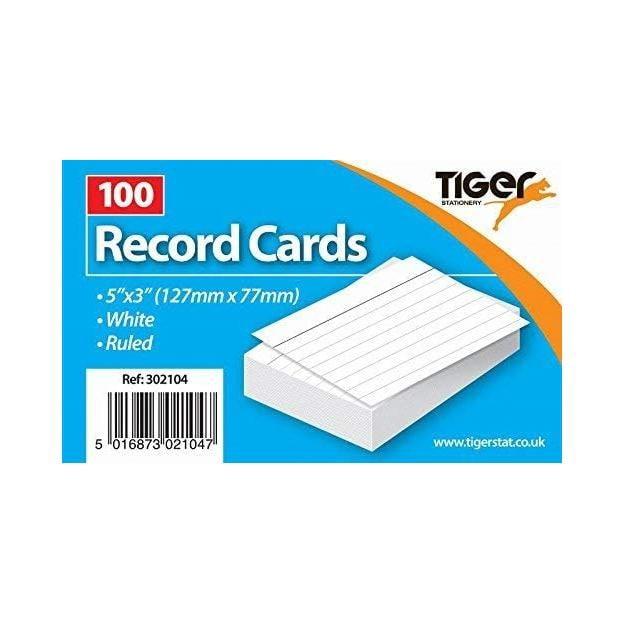 Tiger Stationery Ryman vládl záznamové karty (Balení po 100 ks)