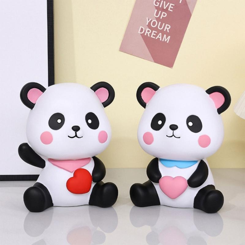 Cartoon Panda Money Box Piggy Banks for Kids Child Adult Gift Cartoon Animal Coin Banknotes Cash Safe