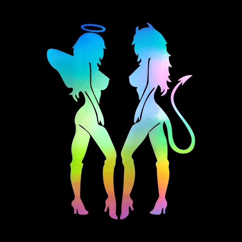 Lady Devil Angel Girl Car Stickers for Window Bumper Windshield Decoration Scratch Covering Vinyl Decals Cartoon Auto Stickers