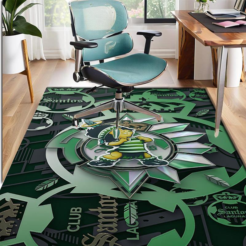 Club Santos Laguna Pattern Rug, Indoor/Outdoor Mat, for Picnic, Gameroom, Bedroom, Office, Living Room, Home Decor Carpet, Birthday Gift