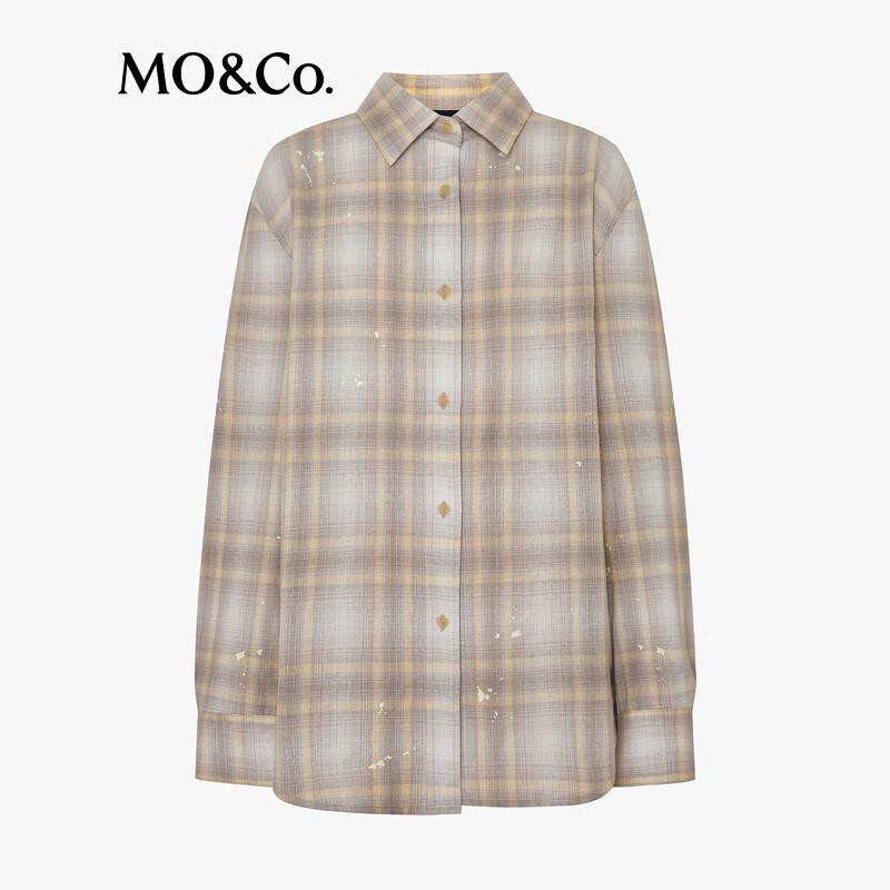 MO&Co. Women's Plaid Wool Cardigan