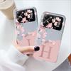 Clear Initial Letter Phone Case For POCO X5 X 5 Pro 5G Shockproof Protector Flowers Cover For Xiaomi POCOX5 X5Pro Coque Soft TPU