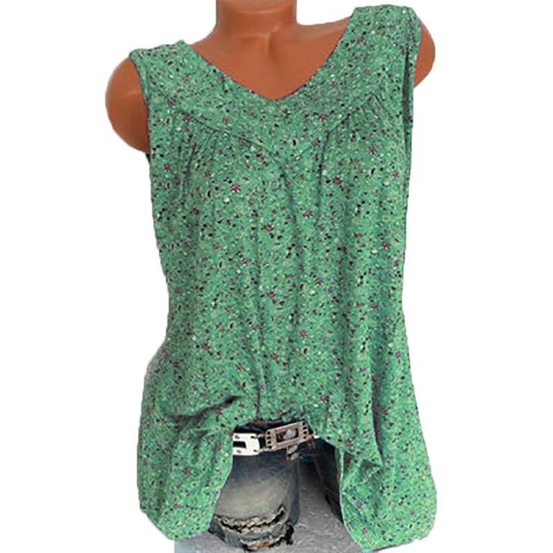 Women's Summer Loose Sleeveless Vest T Shirt Blouse With Elegant Boho Lace Design