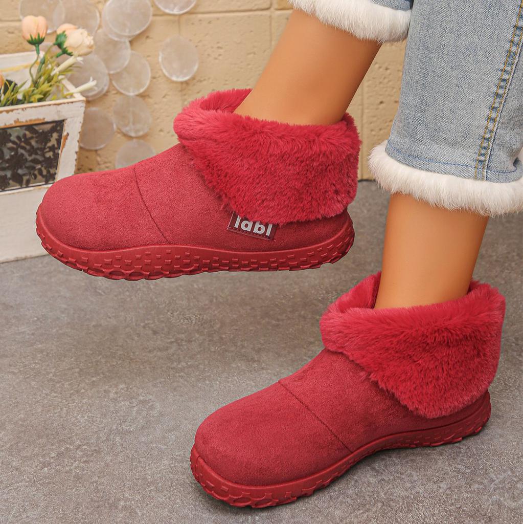 Women's -Lined -Trimmed Short Boots with Thick for Winter