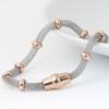 High quality Three stainless steel clasp Bracelets with charms cable mesh bracelet chain bracelet for men or women