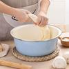 Vintage-Style High-Grade Colorful Enamel Basin: Ideal for Kitchen, Dough Kneading, or Vegetable Washing.