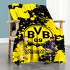 Borussia Dortmund Customize Your Name Blanket Multi-purpose Customizable Blanket Soft & Cozy Suitable for Office Livingroom Couch Living Room