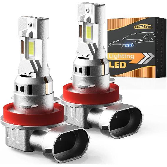 H11/H8/H9 Light Bulbs,Super Bright 6500K Cool White, Direct Replacement For Halogen Bulbs,High Visibility,70000H Lifespan, No Flicker