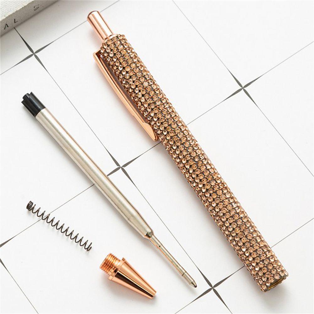 High Quality Sparkling Luxury Bright Metal Ball Pen Press Pen Signature Pen Ballpoint Pen